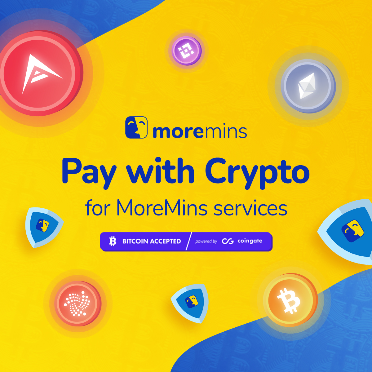 Pay with Crypto for MoreMins services